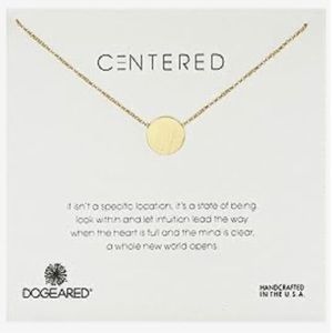Dogeared Gold-Dipped Centered Necklace